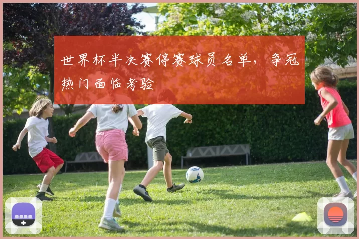 世界杯半决赛停赛球员名单,争冠热门面临考验